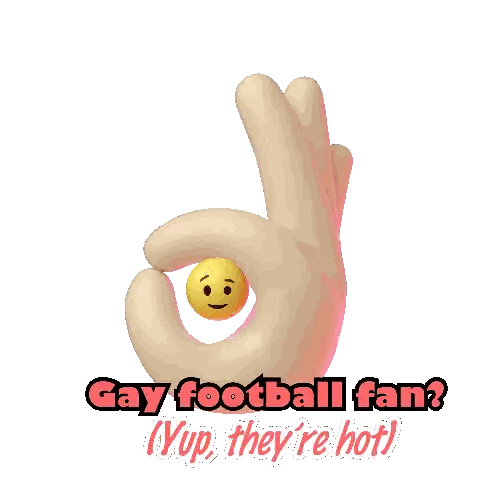 Yellow Smiley Face Gay Football Fan Yup