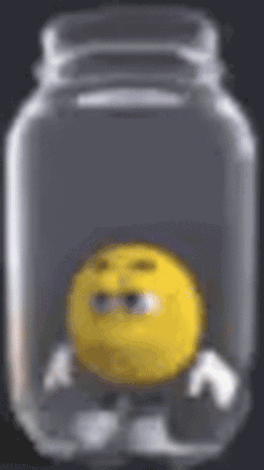 Yellow Smiley Face in Mason Jar