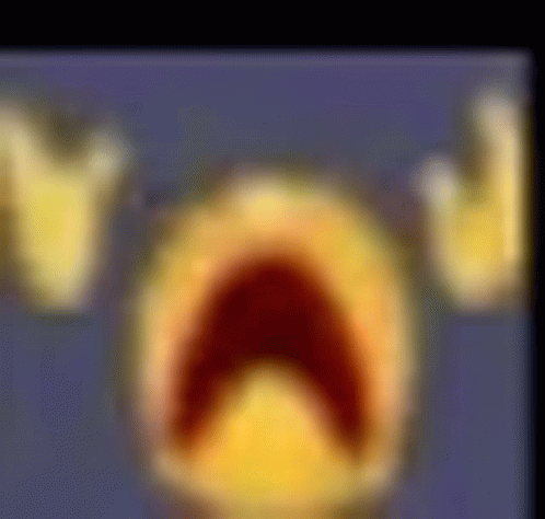 Yellow Smiley Face Mouth Open Purple Background
