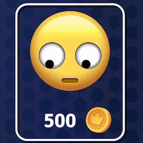 Yellow Smiley Face With 500 Coin