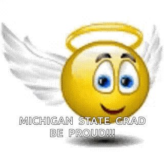 Yellow Smiley Face With Angel Wings and Halo
