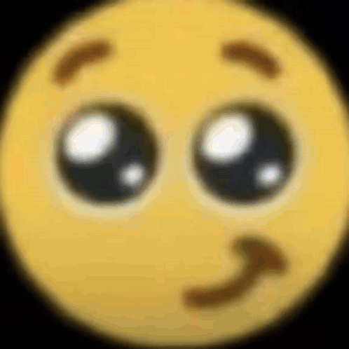 Yellow Smiley Face With Big Eyes GIF