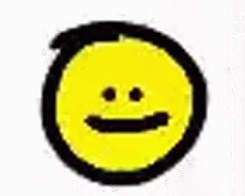 Yellow Smiley Face With Black Border GIF