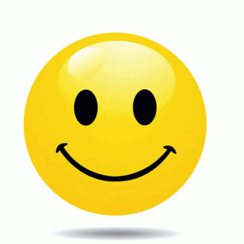 Yellow Smiley Face With Black Eyes And Smile GIF