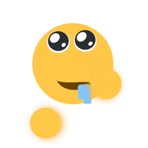 Yellow Smiley Face With Blue Tongue GIF