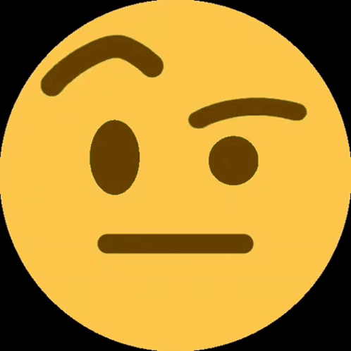 Yellow Smiley Face with Brown Eyebrow