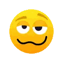 Yellow Smiley Face with Closed Eyes