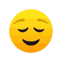 Yellow Smiley Face with Closed Eyes