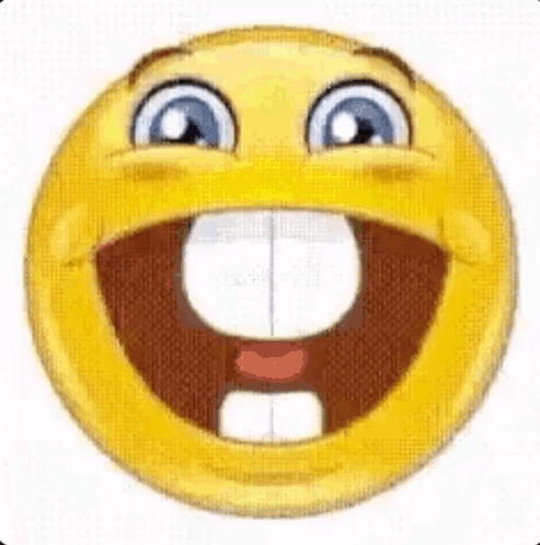 Yellow Smiley Face With Open Mouth