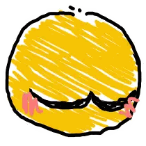 Yellow Smiley Face with Pink Lips