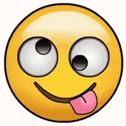 Yellow Smiley Face With Pink Tongue