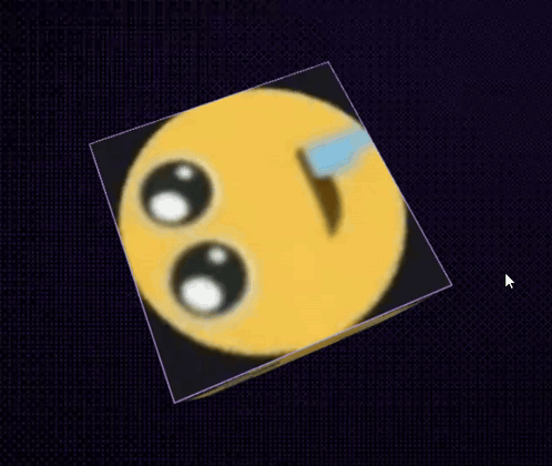 Yellow Smiley Face with Purple Border