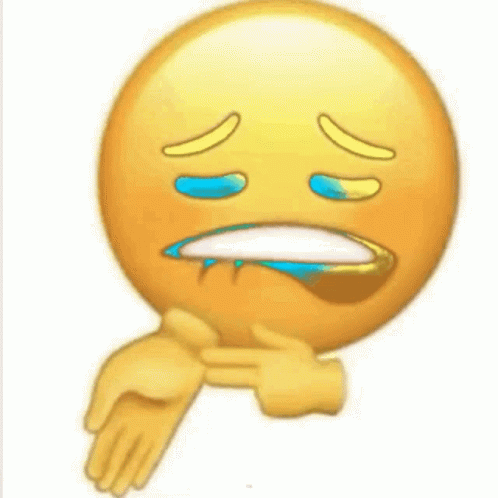Yellow Smiley Face With Purple Eyes And Hand GIF