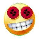 Yellow Smiley Face With Red Eyes