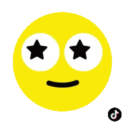 Yellow Smiley Face With Stars In Eyes