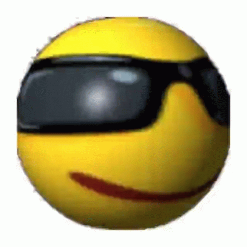 Yellow Smiley Face With Sunglasses And Red Mouth GIF