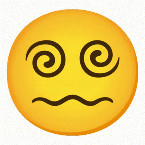 Yellow Smiley Face with Swirl Eyes
