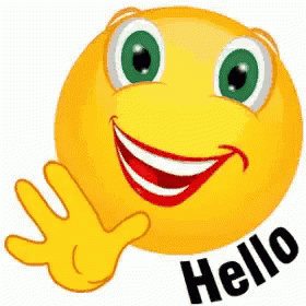 Yellow Smiley Hello GIF