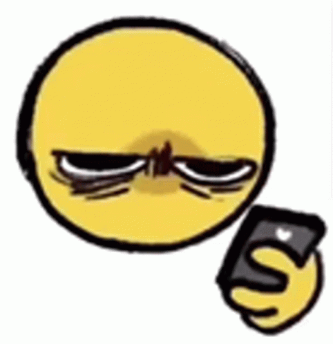 Yellow Smiley Holding Cell Phone