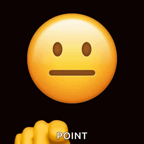 Yellow Smiley Pointing Point