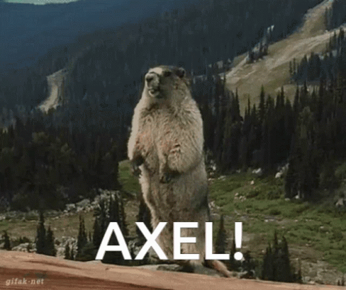 Yellow Smiley Saying Hola Axel GIF
