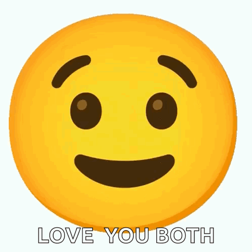 Yellow Smiley Saying Love You Both