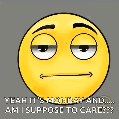 Yellow Smiley Saying Yeah It's Monday