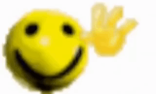 Yellow Smiley Waving Hand GIF