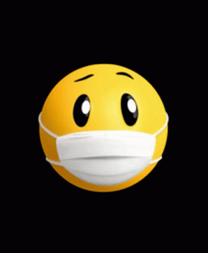 Yellow Smiley Wearing Medical Mask GIF