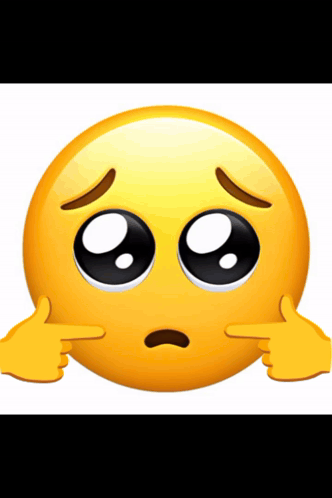 Yellow Smiley With Black Eyes Pointing To Itself GIF