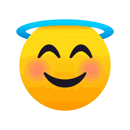 Yellow Smiley With Blue Halo