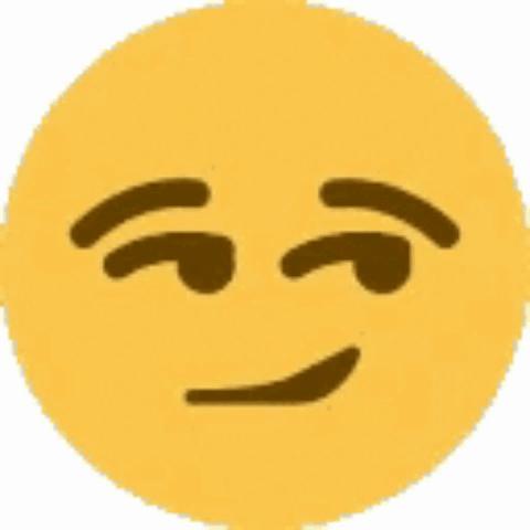 Yellow Smiley With Closed Eyes and Slight Smile