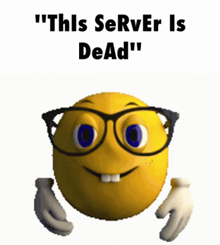 Yellow Smiley With Glasses Says Server Is Dead