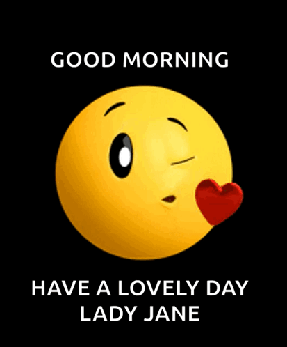 Yellow Smiley With Heart and Good Morning