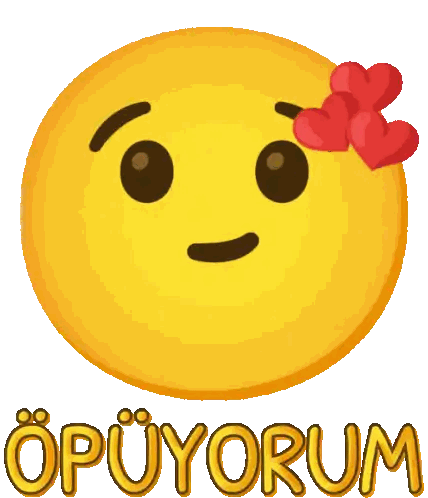 Yellow Smiley With Hearts and Opuyorum