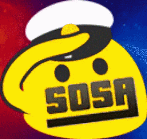 Yellow Smiley With White Hat Saying Sosa