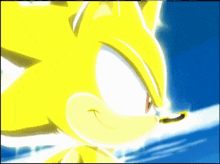 Yellow Sonic the Hedgehog Blue Sky