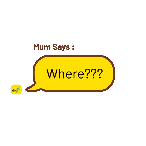 Yellow Speech Bubble Saying Where
