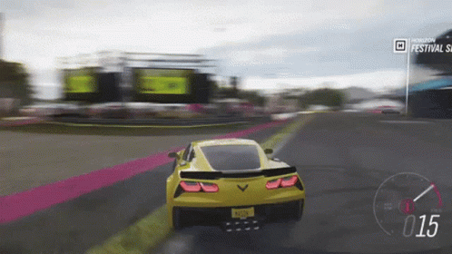 Yellow Sports Car Speedometer 015 GIF