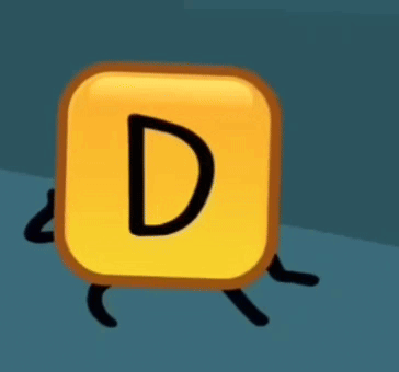 Yellow Square with D