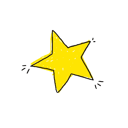 Yellow Star With Lines