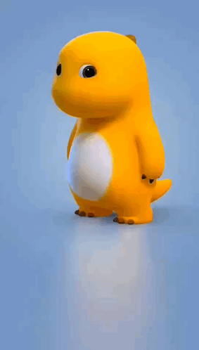 Yellow Stuffed Animal Walking
