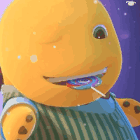Yellow Stuffed Animal With Lollipop