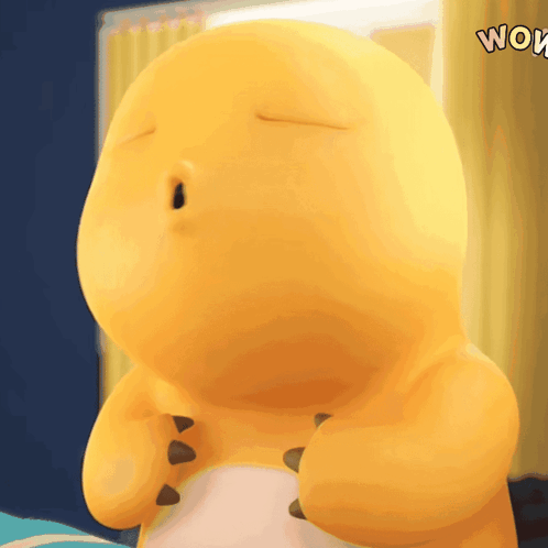 Yellow Stuffed Animal Wow