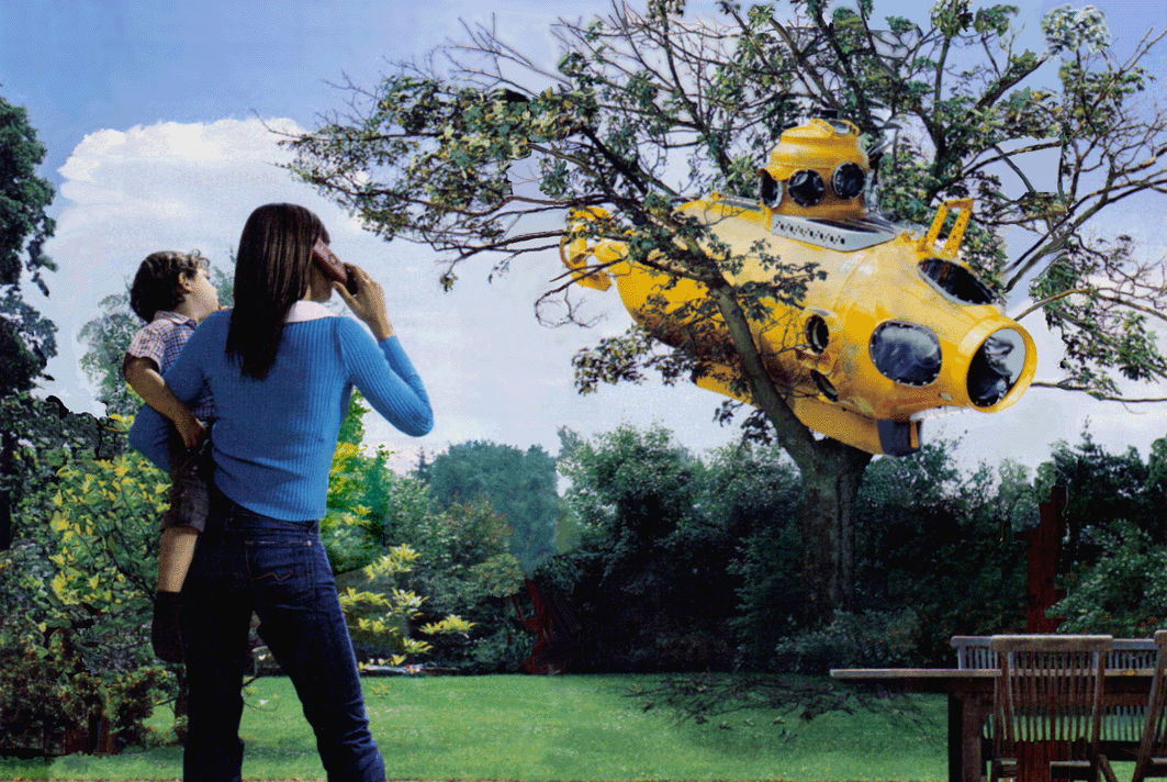 Yellow Submarine On The Tree GIF