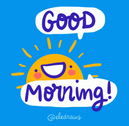 Yellow Sun Saying Good Morning