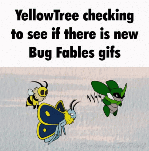 Yellow Tree Checking For New Bug Fables GIF
