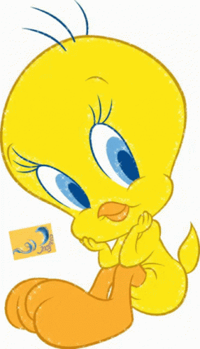 Yellow Tweety Bird Sitting GIF