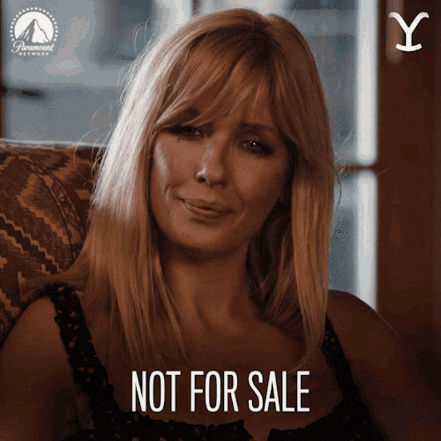 Yellowstone Beth Dutton Not For Sale GIF