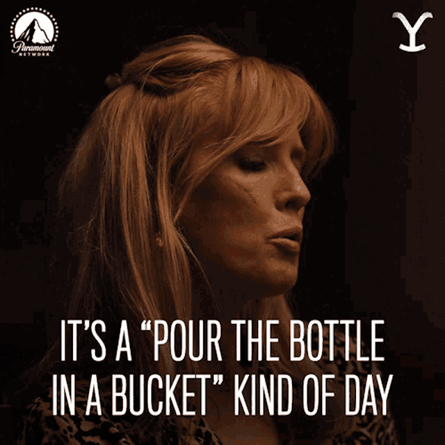 Yellowstone Beth Dutton Pour It Drink Up GIF